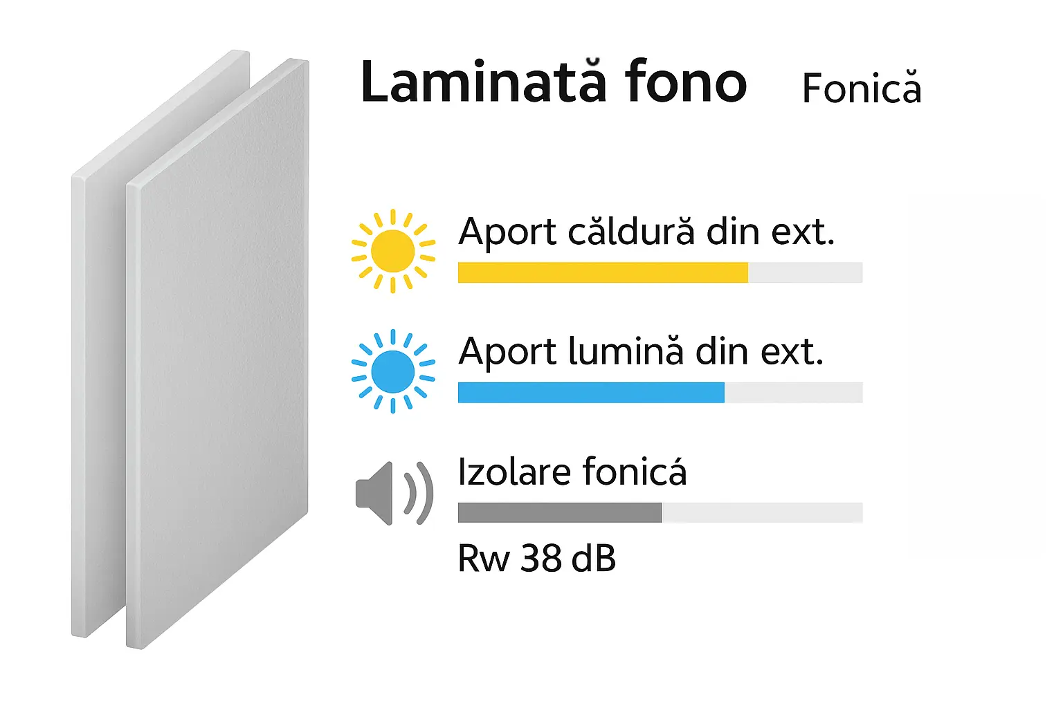 Sticlă laminată fono
